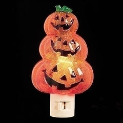 6" Triple Jack O'Lantern Nightlight