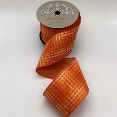 4" Linen Criscross Pattern Ribbon