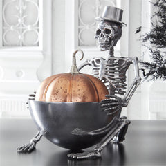18" Silver Metal Skeleton Ice Bucket