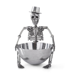 18" Silver Metal Skeleton Ice Bucket