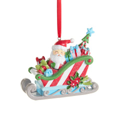 4" Santa's Sleigh Adventures Ornament