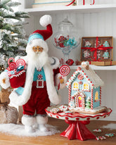 18" Candy Cane Santa