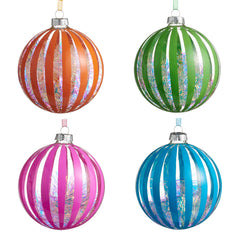 5" Neon Tinsel Filled Ball (Sold Separately)