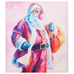 27.5" Color Pop Santa Wall Art