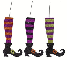 16" Glitter Witch Leg Decor (Set of 2)