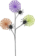 24" Glitter Spider Web Spray