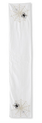 72" White Halloween Table Runner with Embroidered Spider