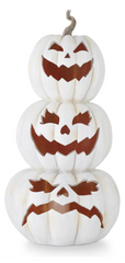 30" Gray Resin LED Flicker Flame Jack-O-Lantern
