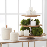 23" Wooden 3-Tier Stand