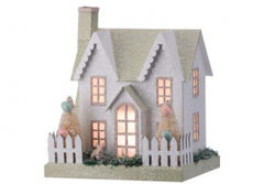 8" Lighted Easter House (Sold Separately)