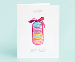 "Happy Birthday" Macarons with Ribbon