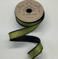 1" Glitter Black Edge Ribbon (Sold Separately)
