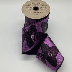 4" Glitter Witch Hat Ribbon