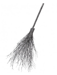 40" Glitter Branch Witch's Broom