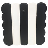 12" Black & Cream Scallop Display Board