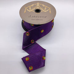 2.5" Metallic Dupioni Jewel Center Trim Ribbon (Sold Separately)