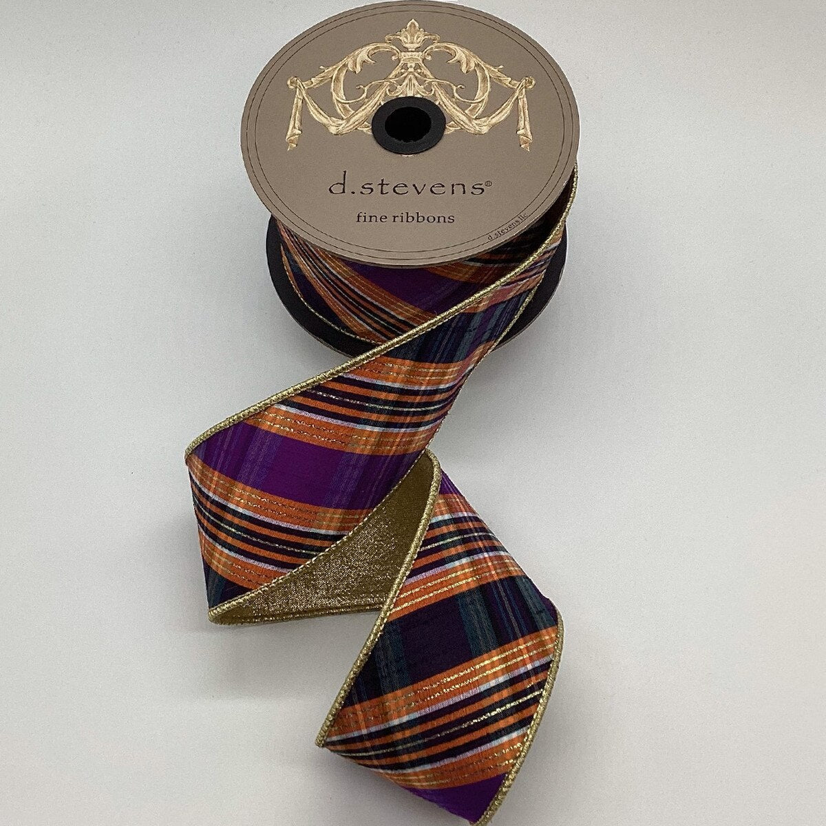 2.5" Gold Salem Plaid Ribbon