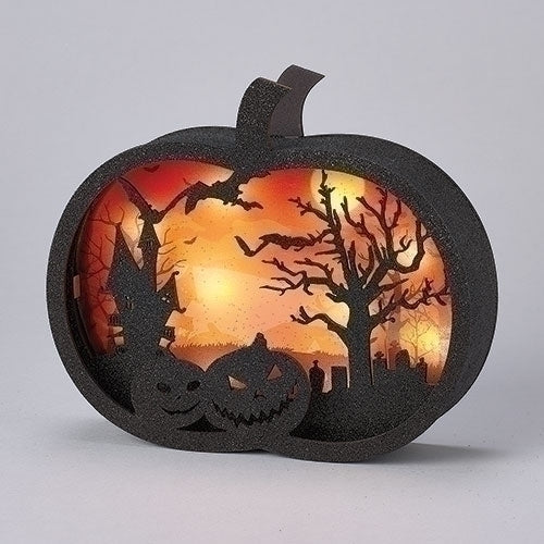 8.5" Lighted Jack O'Lantern Cutout Scene