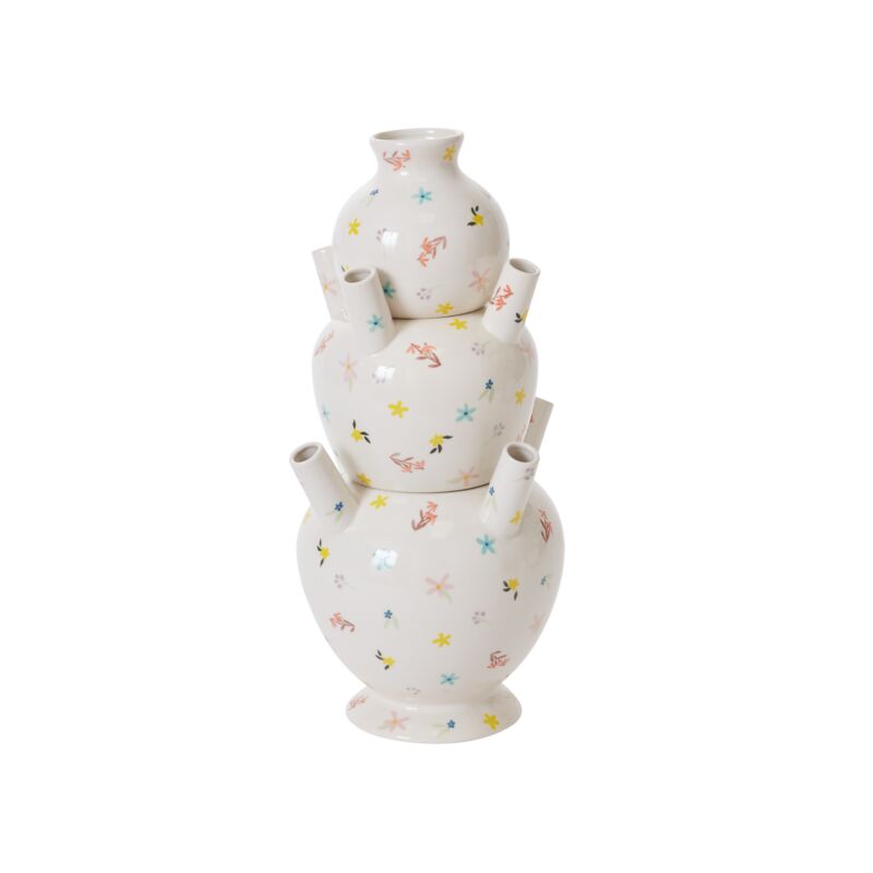 18" Ditsy Tulipiere Vase