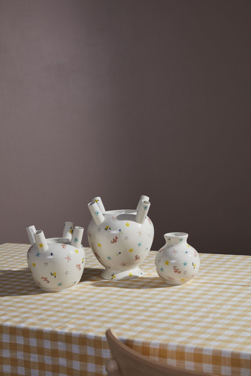 18" Ditsy Tulipiere Vase