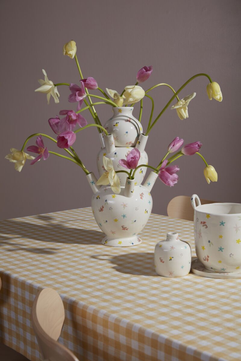 18" Ditsy Tulipiere Vase