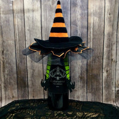7" Velvet Witch Hat Wine Topper