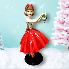 16.5" Retro Girl with Ornament