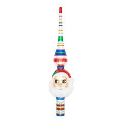 11.5" Christmas Confetti Santa Finial