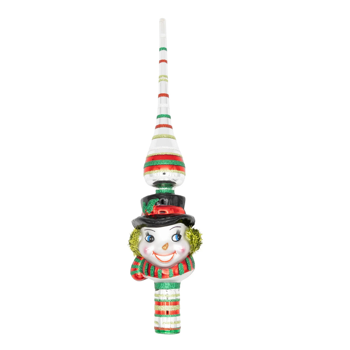 11.5" Holiday Splendor Snowman Finial