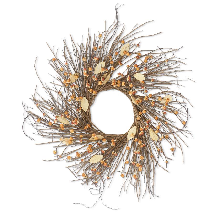 24" Orange Bittersweet Wreath