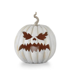 15.5" Gray Resin LED Flicker Flame Jack-O-Lantern