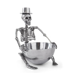 18" Silver Metal Skeleton Ice Bucket
