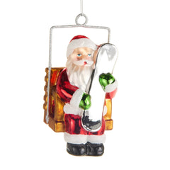 5.25" Ski Santa on Chair Lift Ornament
