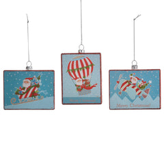 4" Santa's Adventure Rectangle Ornament (Sold Separately)