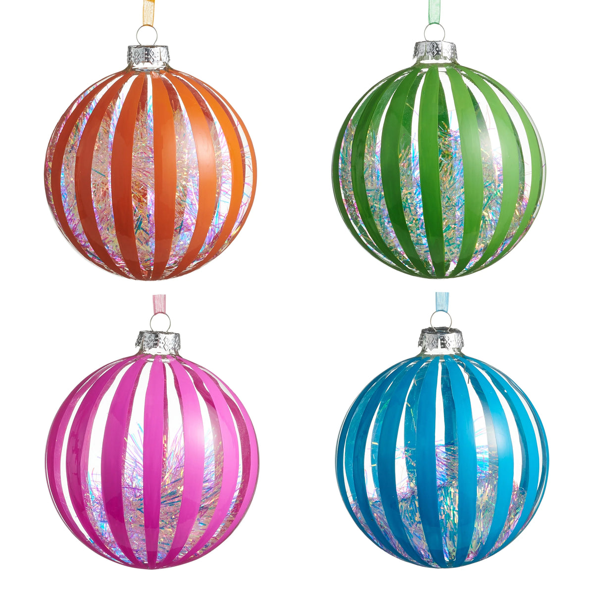 5" Neon Tinsel Filled Ball (Sold Separately)