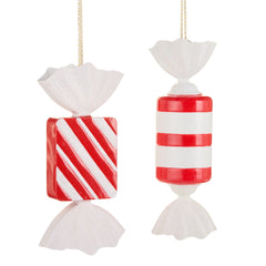 14.25" Red and White Candy Ornament (Sold Separately)