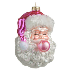 6" Bubbegum Blowin' Santa Ornament