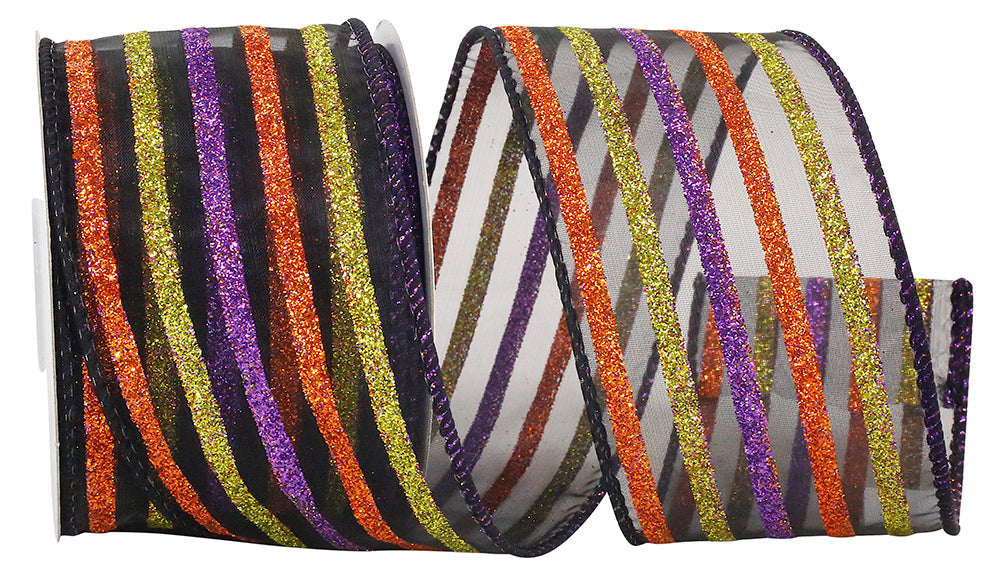 2.5" Striped Sheer Ribbon