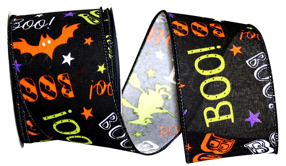 2.5" Boo & Bats Ribbon