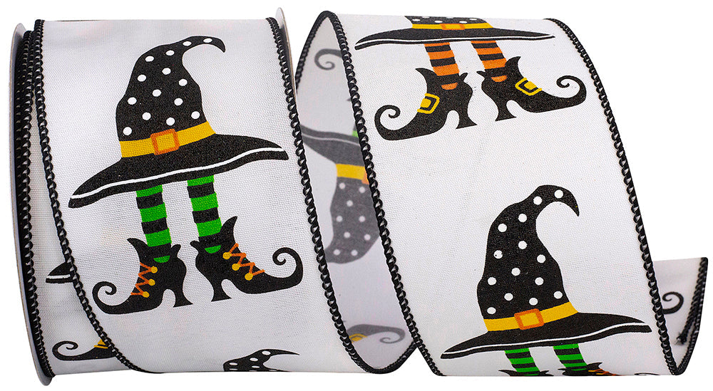 2.5" White Witch's Hat Ribbon