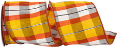 4" Cozumel Tierra Plaid Ribbon