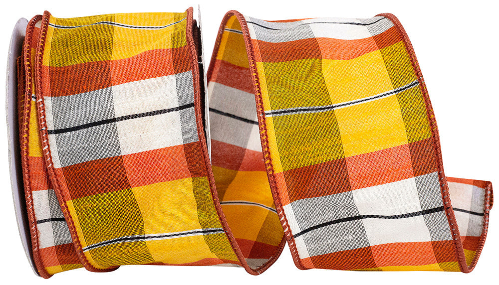 2.5" Cozumel Tierra Plaid Ribbon
