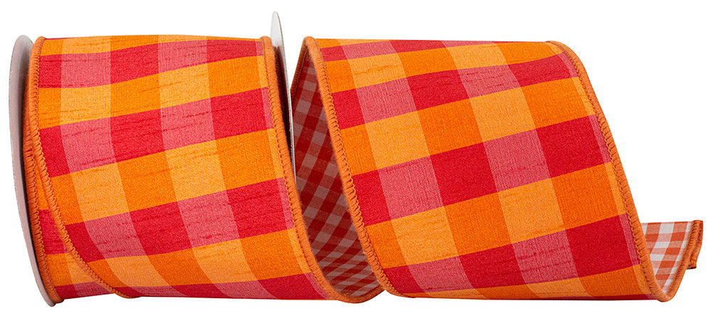 4" Tierra Check Ribbon