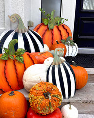 17.5" Striped Pumpkin, Tall