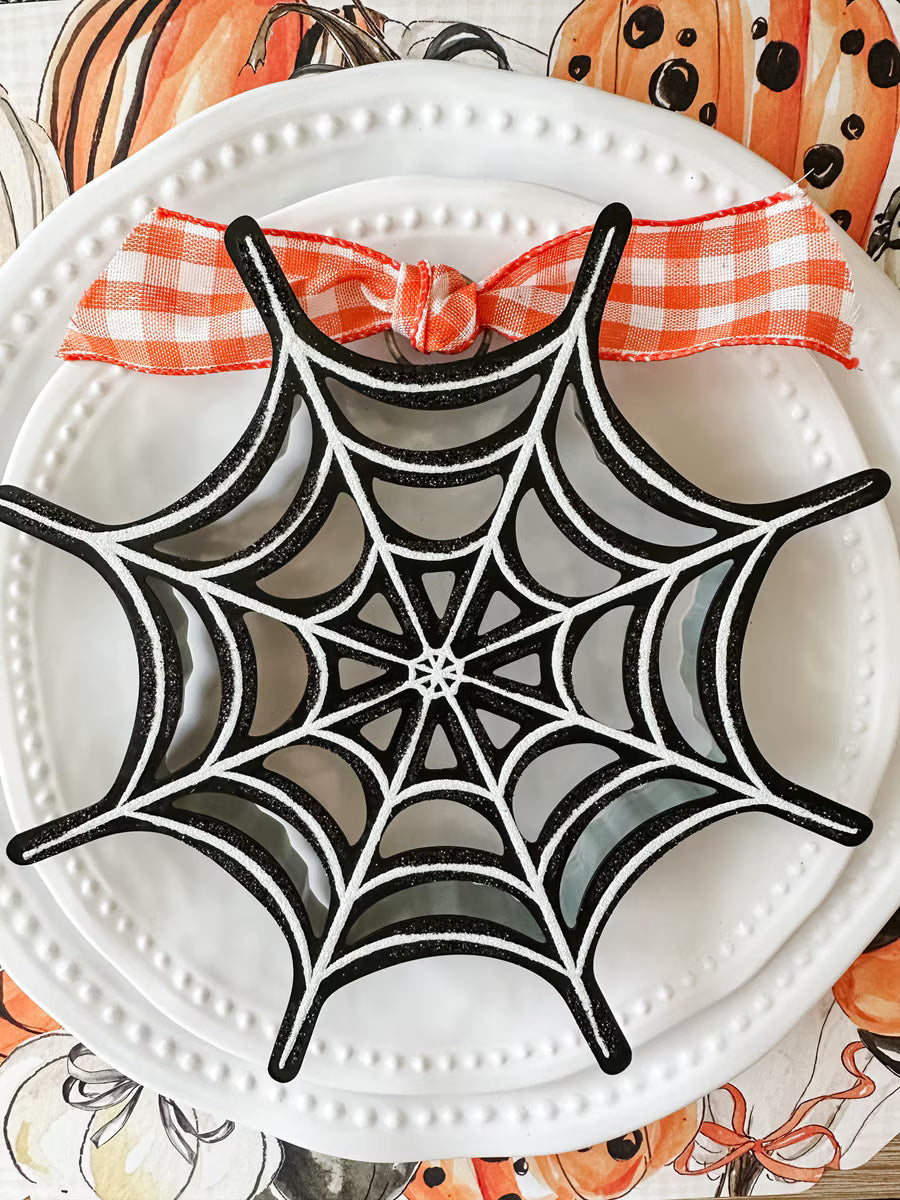 8" Spider Web Charm