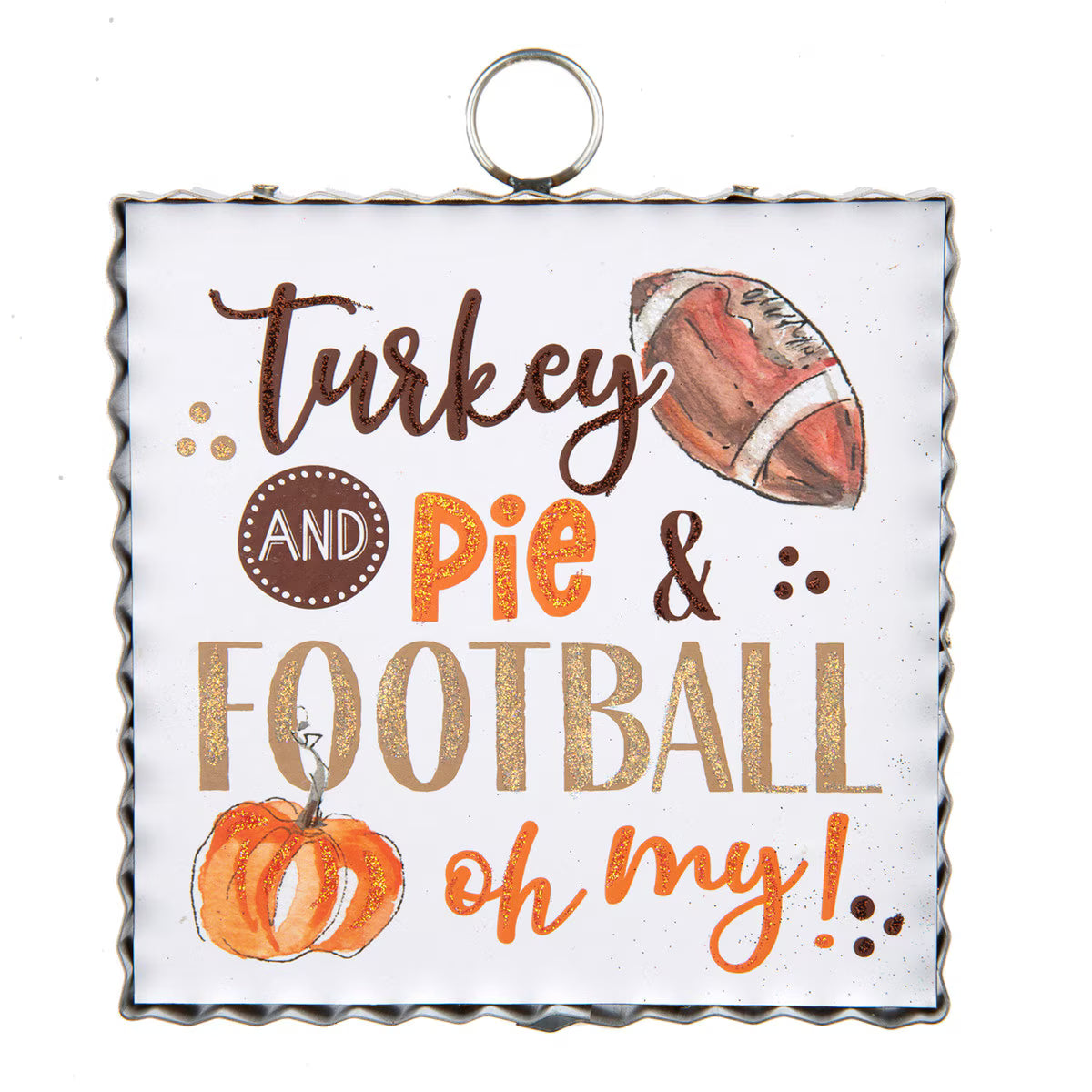 7" Turkey, Pie & Football Charm
