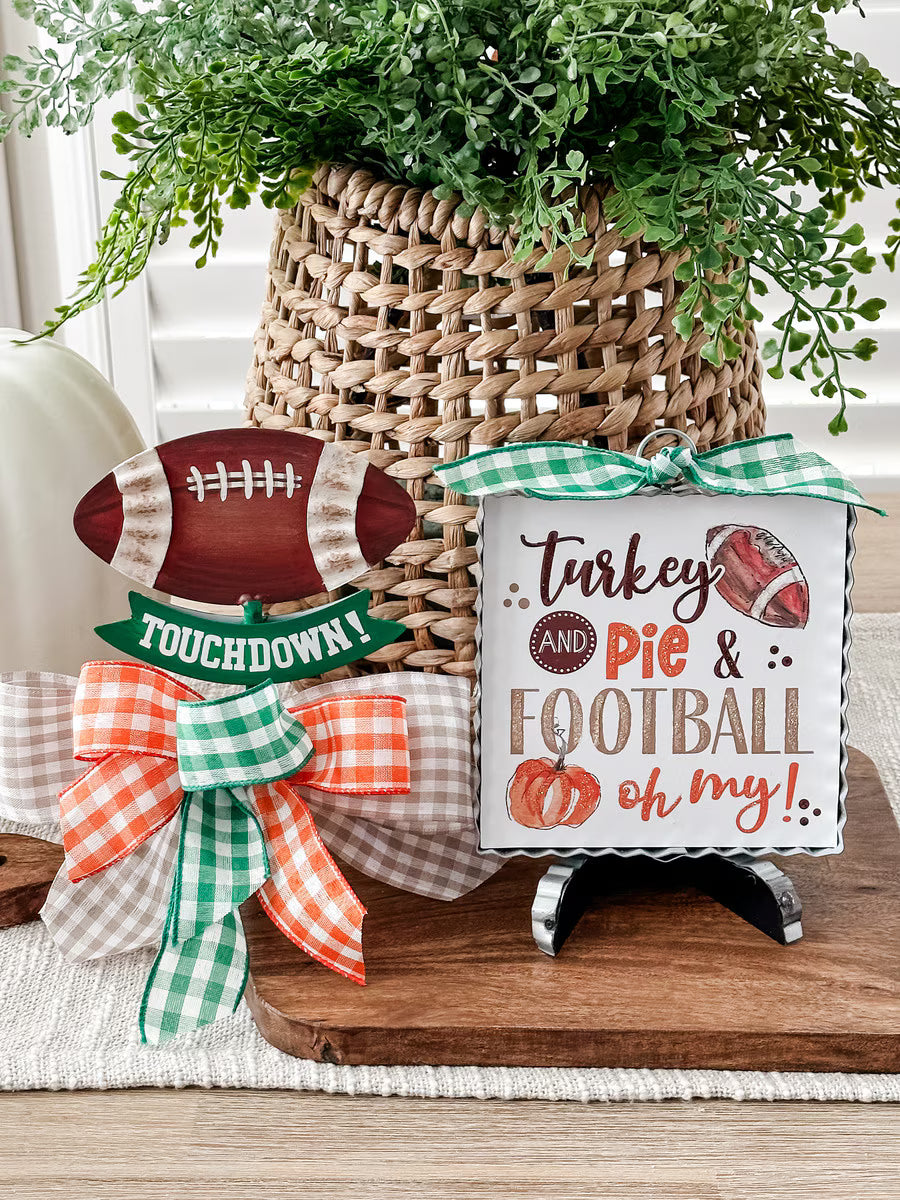 7" Turkey, Pie & Football Charm