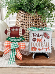 7" Turkey, Pie & Football Charm