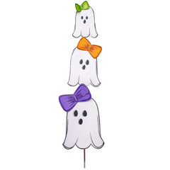 3 Ghosts with Bows Topiary