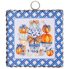 7" Blue Pumpkin Topiary Charm